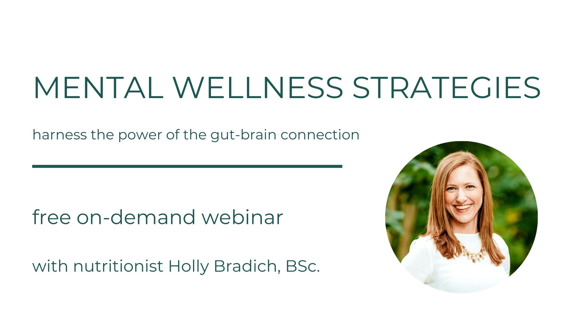 webinar mental wellness strategies Holly Bradich