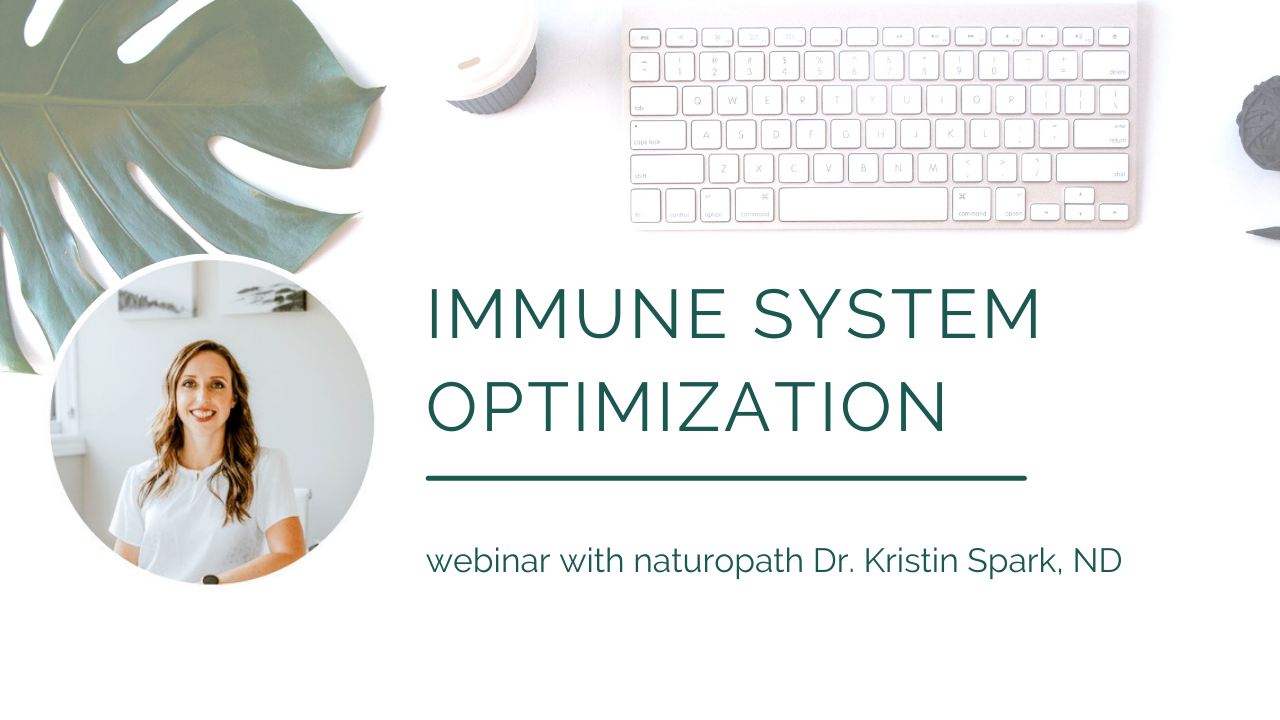 webinar immune system optimization Dr. Kristin Spark naturopath